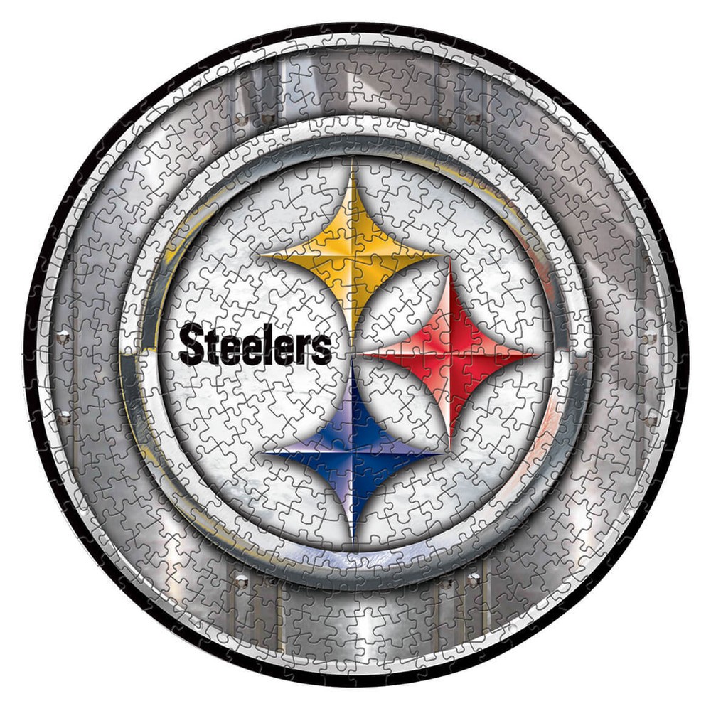 NFL Team Round 500 Piece Puzzle, NFL-P Steelers