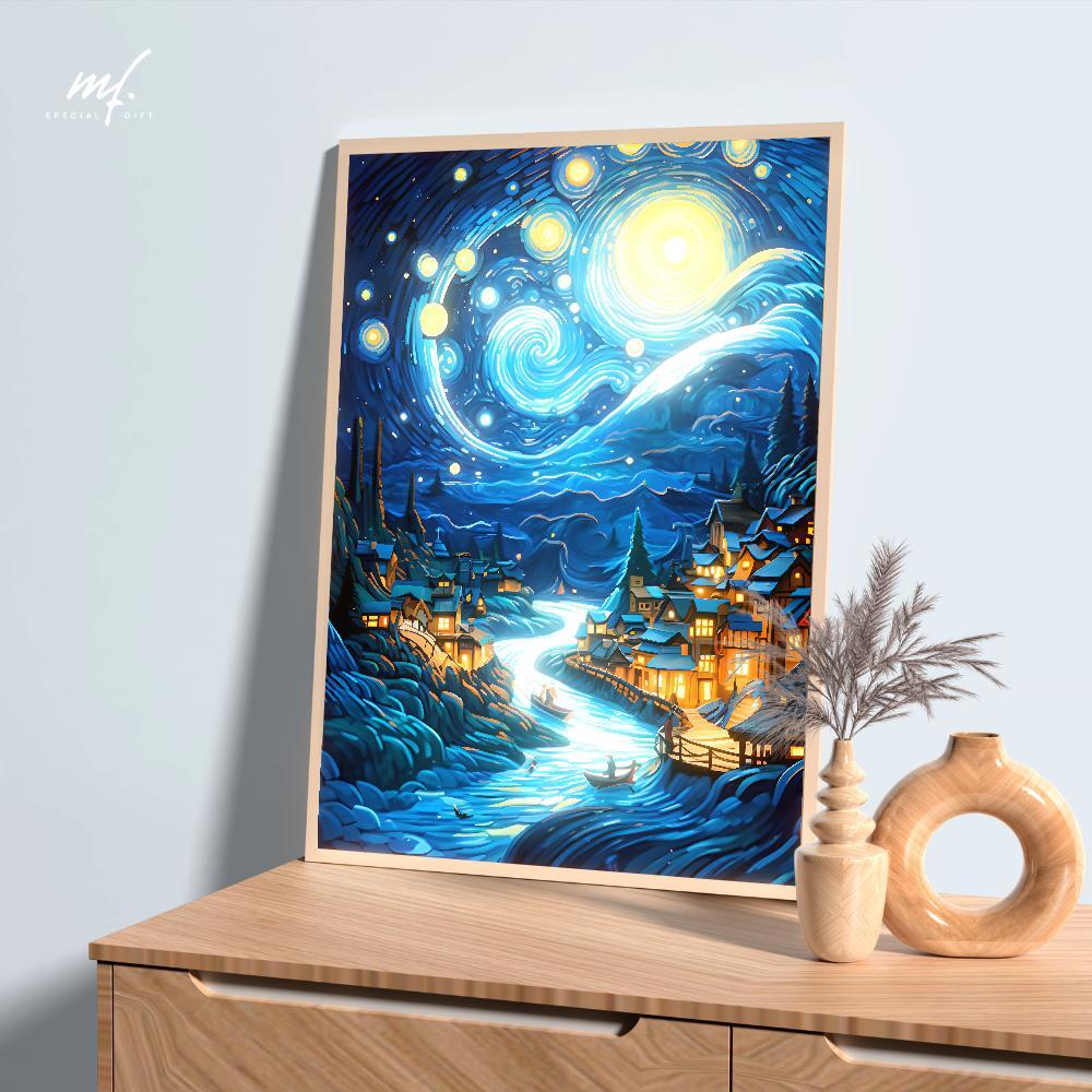 LED Multicolor Touch Frame Light - Modern USB Decor for Pictures