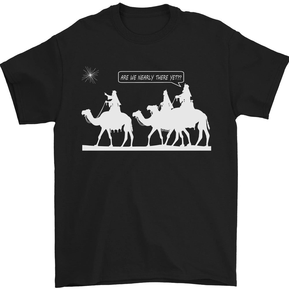 Are We Nearly there Yet? Funny Christmas Mens T-Shirt 100% Cotton