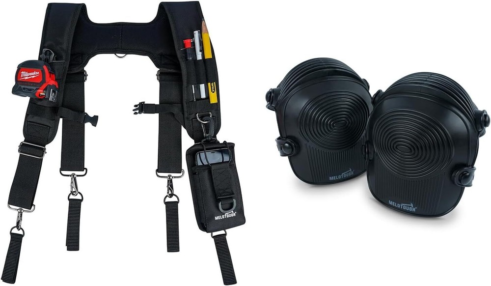 MELOTOUGH Tool Belt Suspenders Construction Bag Suspenders Padded Work belt Susp