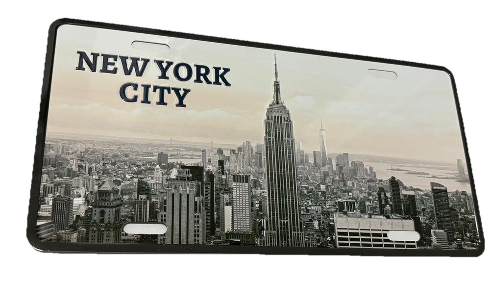 NEW YORK Skyline License Plate Official Size Embossed Souvenir Travel Gift
