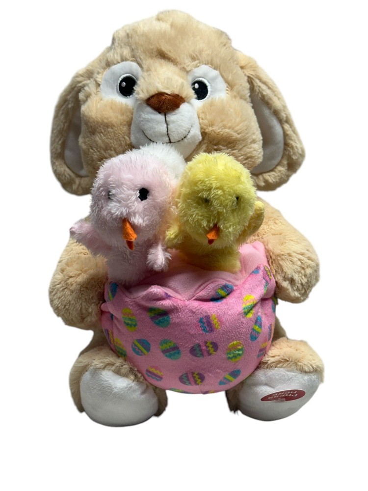 Animated Singing Easter Bunny Plush with Lights and Motion