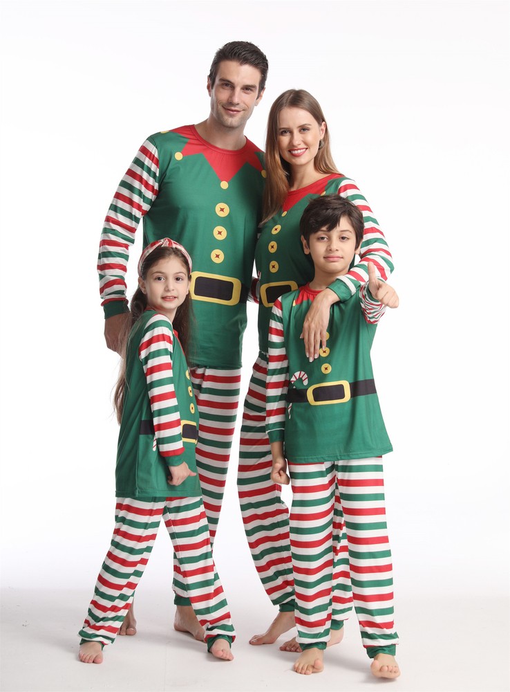 US Stock Sale Christmas Holiday Pajamas Family Matching Pyjamas Pjs Evening-image