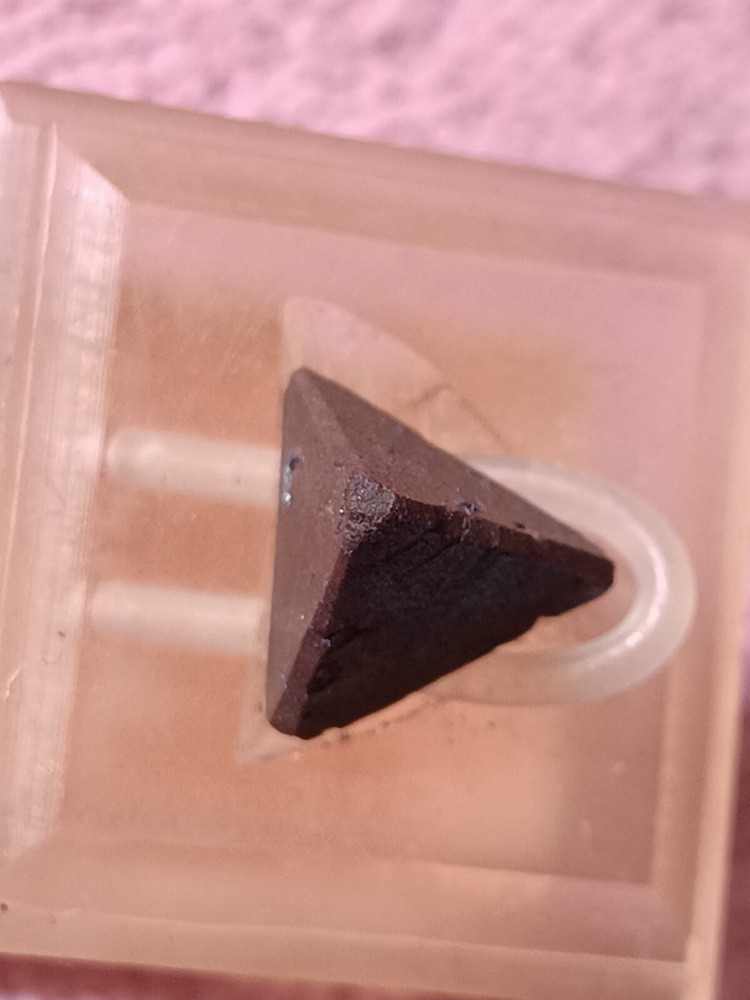 highly rare zunyite crystal hematite inclusions (14 mm) collectors item