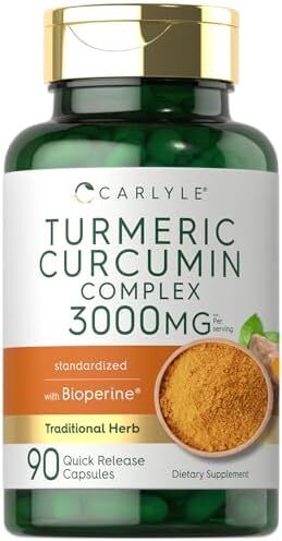 Turmeric Curcumin with Black Pepper, 3000mg | 90 Powder Capsules