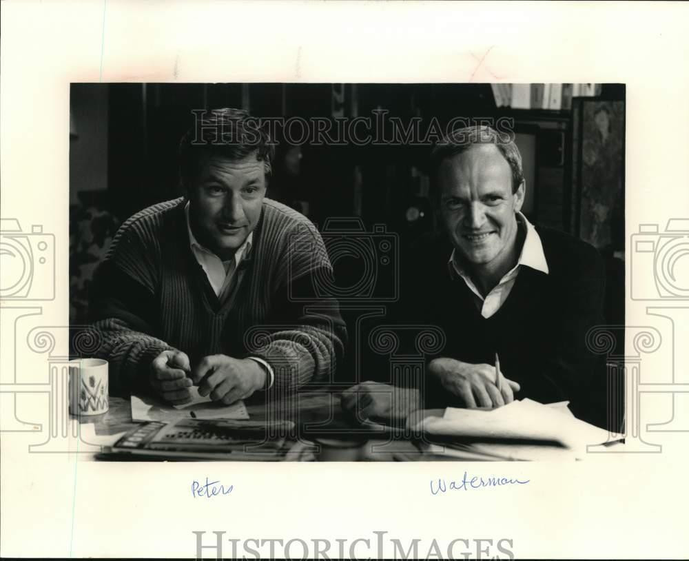 1985 Press Photo Authors Thomas J Peters and Robert H Waterman Jr