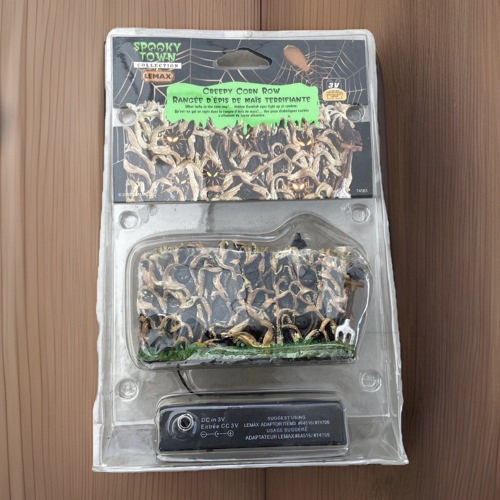 Lemax Spooky Town Creepy Corn Row Lighted Halloween Village Display