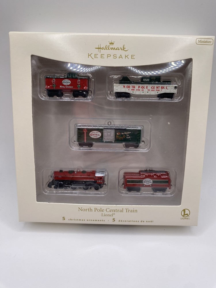 Hallmark Keepsake 2007Lionel North Pole Central Train Miniature 5 Piece Set- NEW