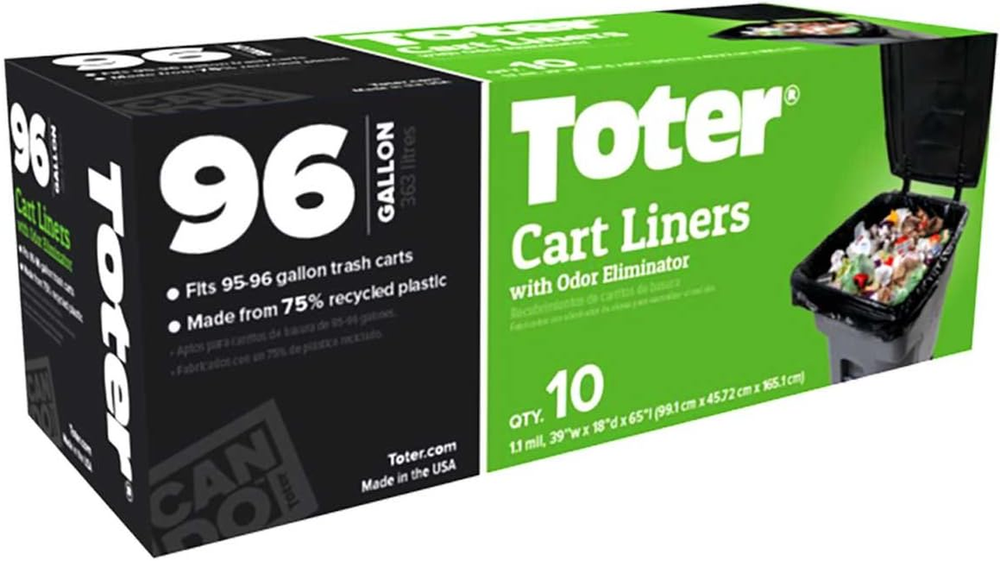 EMW6393359, 96 Gallon, Black, 10 Count