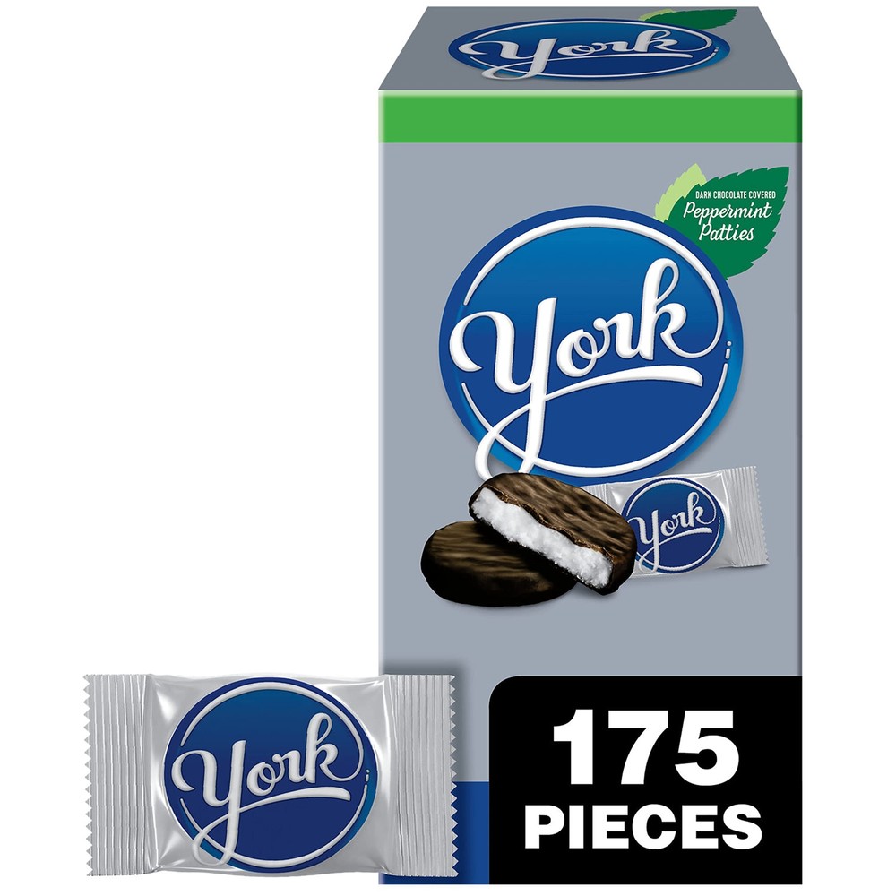 Dark Chocolate Peppermint Patties, Candy Bulk Box, 84 oz (175 Pieces)