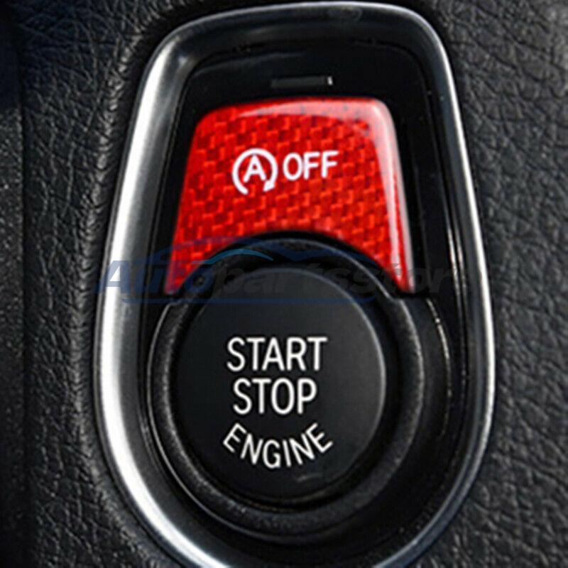 For BMW F30 F31 3 Series Carbon Fiber Red Engine Start/Stop Button Sticker Cover