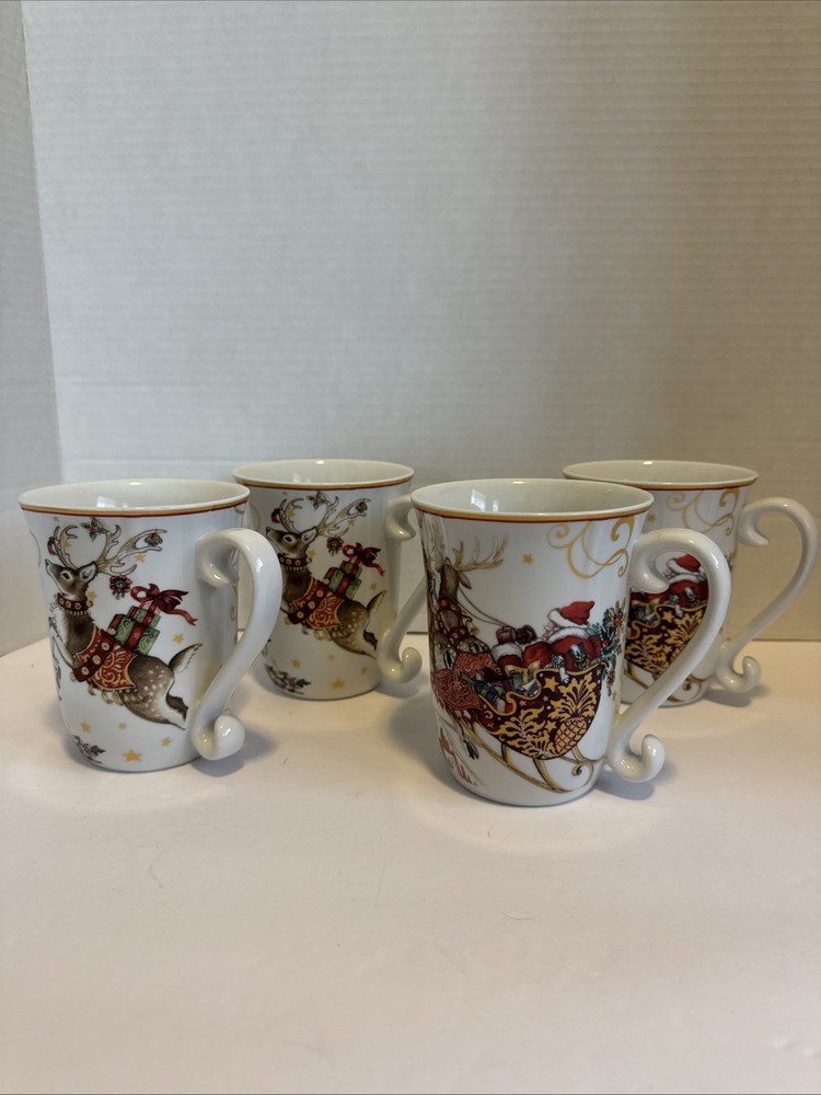 Williams-Sonoma Twas the Night Before Christmas Mug Set Classic Christmas