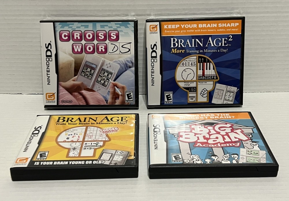 Nintendo DS Cartridges Brain Age 2 (New) Cross WorDS (New) Brain Age Big Brain