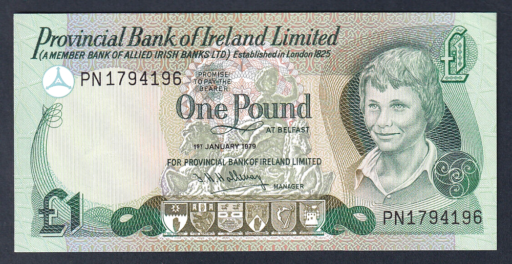 NORTHERN IRELAND P-247b.  Provincial Bank.. 1979 1 Pound..  UNC