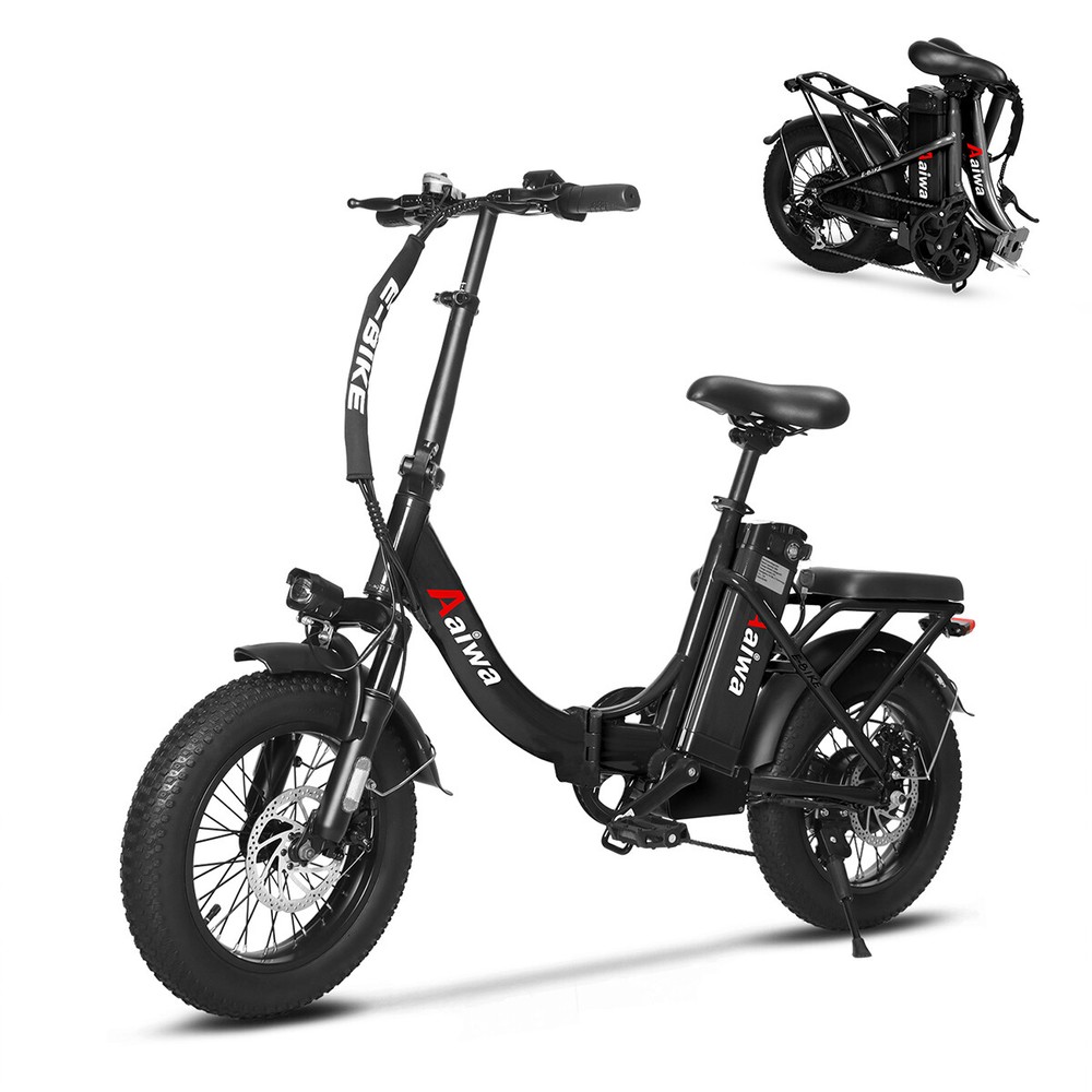 Black 750W Folding Electric Bike for Adults 16