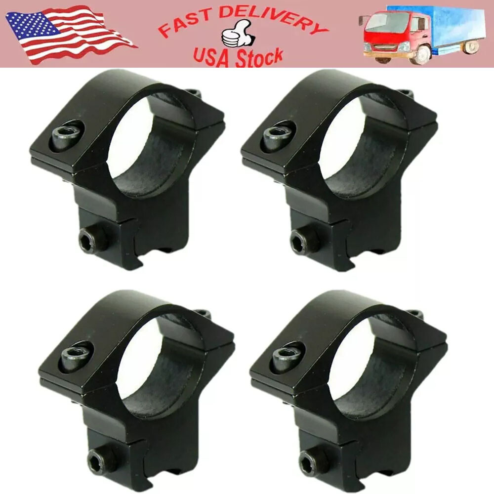 2-Pack 1-Inch Low Profile 3/8 Dovetail Scope Rings for Scopes & Flashlights