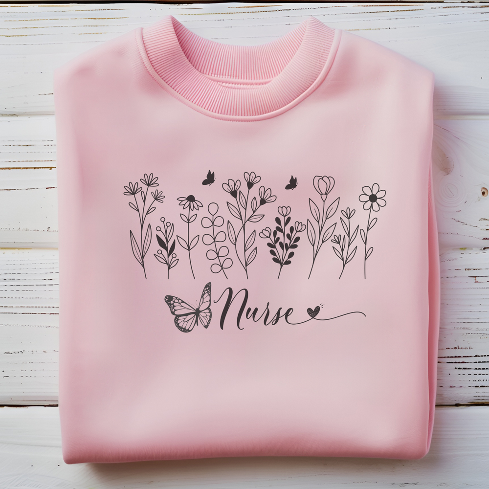 Floral Nurse Sweatshirt for Women – Perfect Nurse Appreciation Hoodie Gift