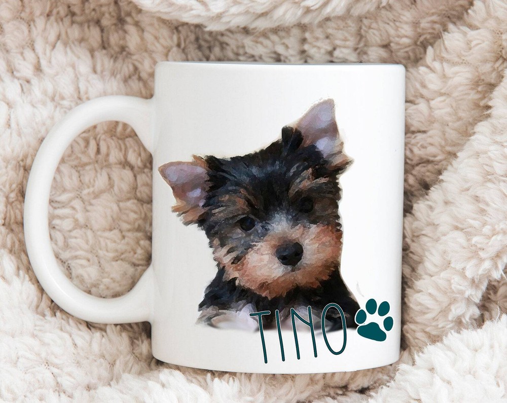 Custom Pet Painted Effect Mug Pet Mug Dog Photo Mug  Dog Lover Coffee Mug Pet
