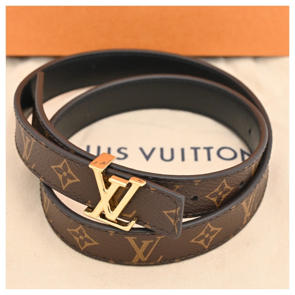 Auth LOUIS VUITTON Monogram LV Iconic Ceinture Belt 65/26 lv6335cm