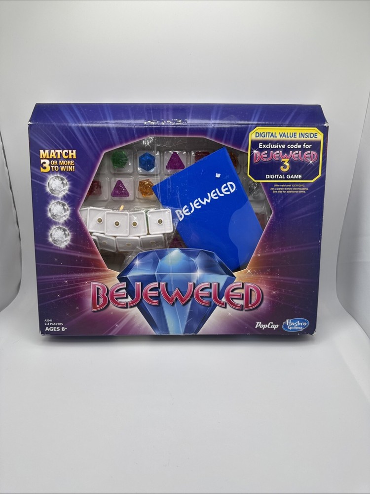 BEJEWELED - The Gem Game by PopCap / Hasbro Board Game 2013 - 100% Complete