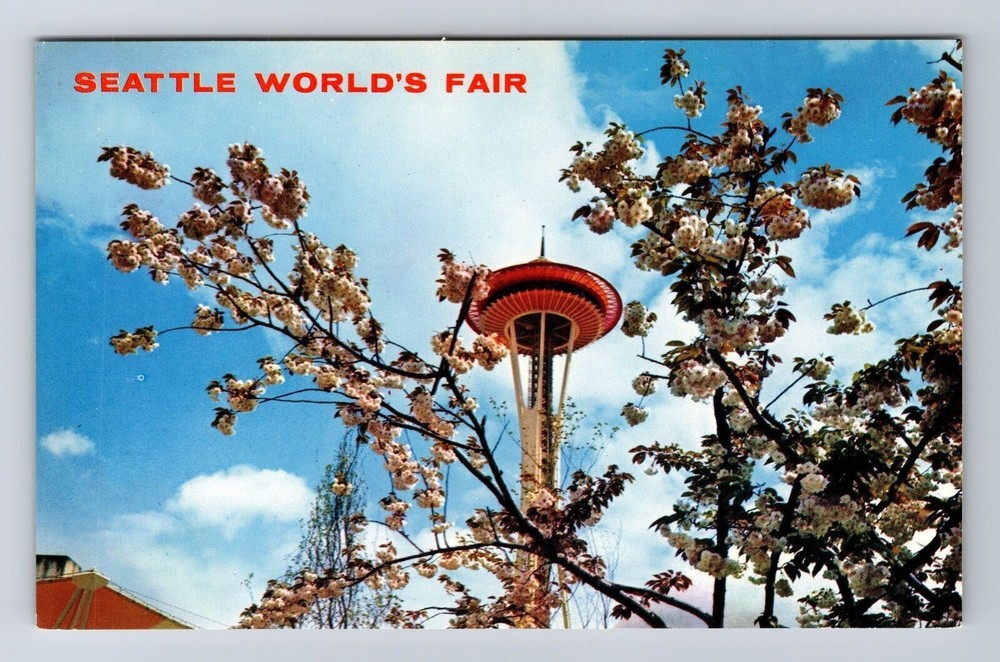 Seattle WA World Fair Space Needle Spring Vintage Postcard