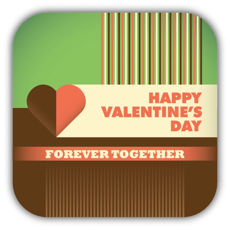 Happy Valentine's Day Heart Forever Together Car Bumper Sticker Decal