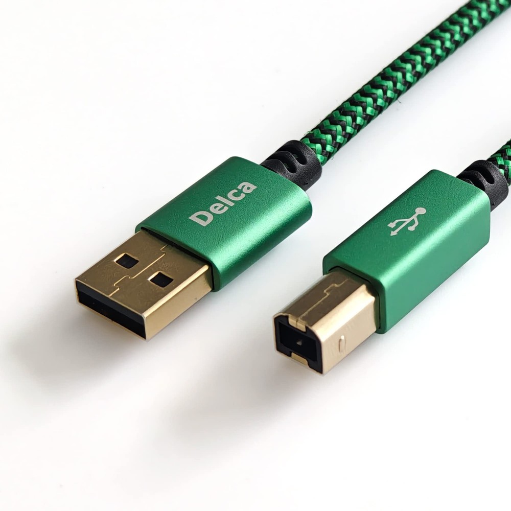 6ft Nylon Braided USB 2.0 Printer Cable Type A Male
