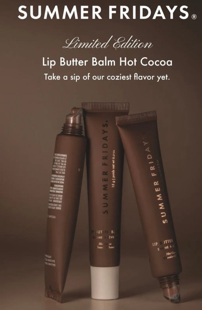 SUMMER FRIDAYS Limited Edition Hot Cocoa Lip Butter Balm 100% Authentic