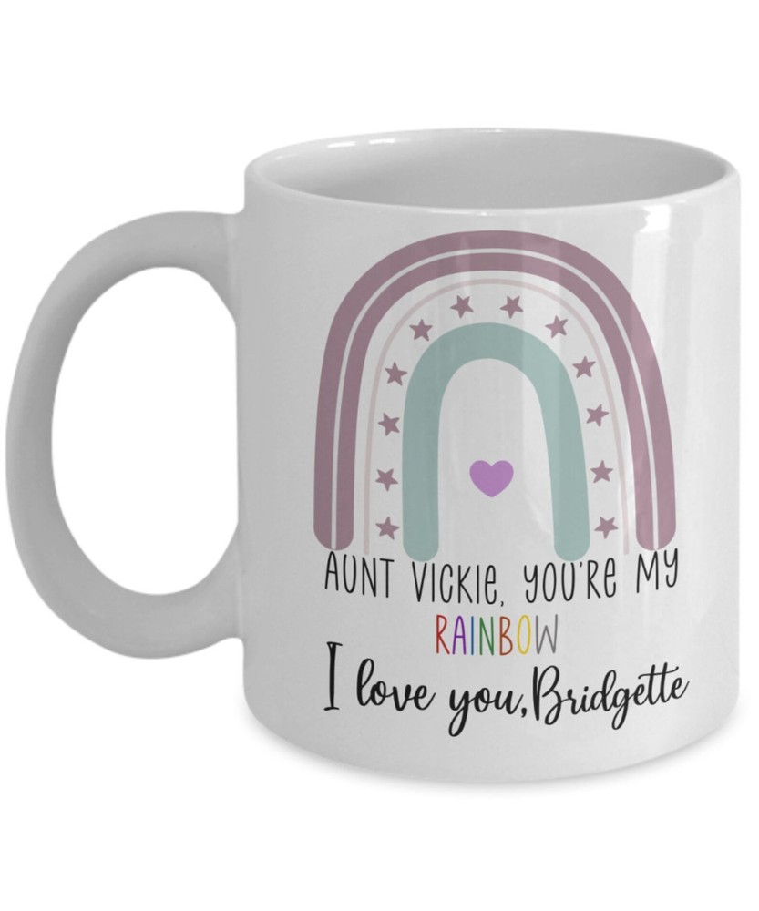 Best Auntie Rainbow Coffee Mug - Fun & Unique Gift for Aunties
