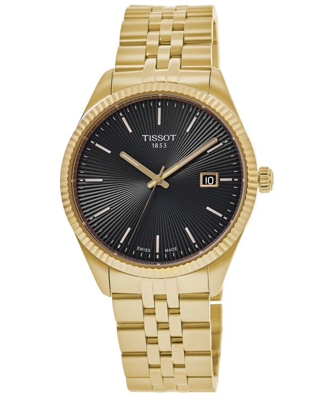 Tissot Ballade Quartz Black Dial Yellow Accent Men's Watch T1564103305100  