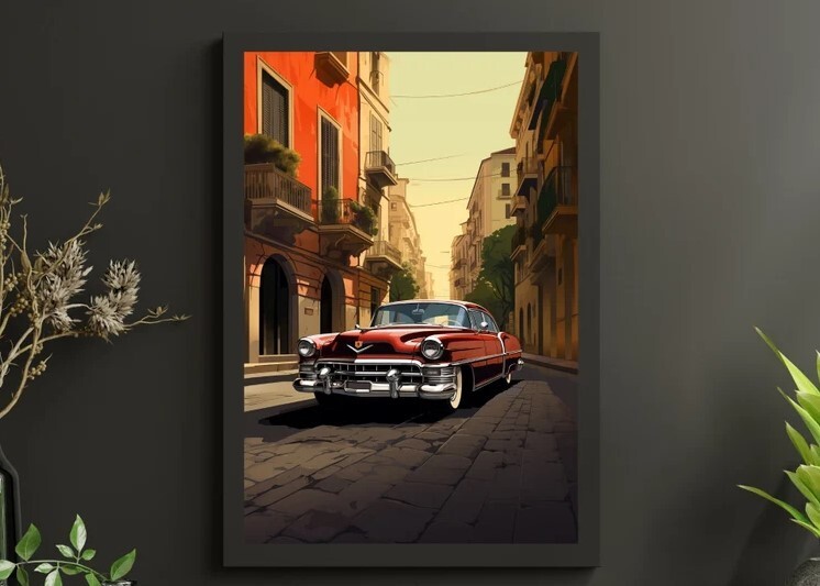 Stunning Cadillac Fleetwood Car Posters – Vintage and Classic Automotive Art for Enthusiasts and Collectors