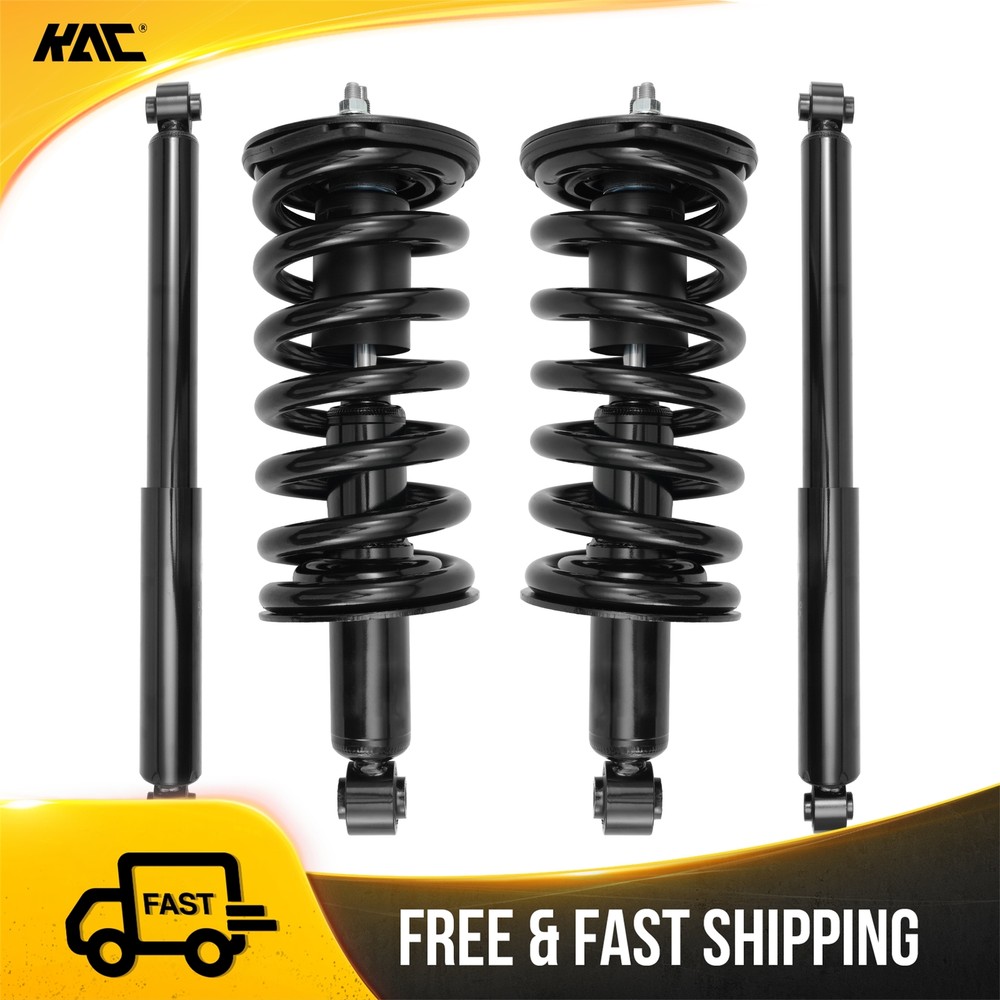 4pcs Front Struts with Springs & Rear Shock Absorbers for 2004-2015 Nissan Titan 4WD