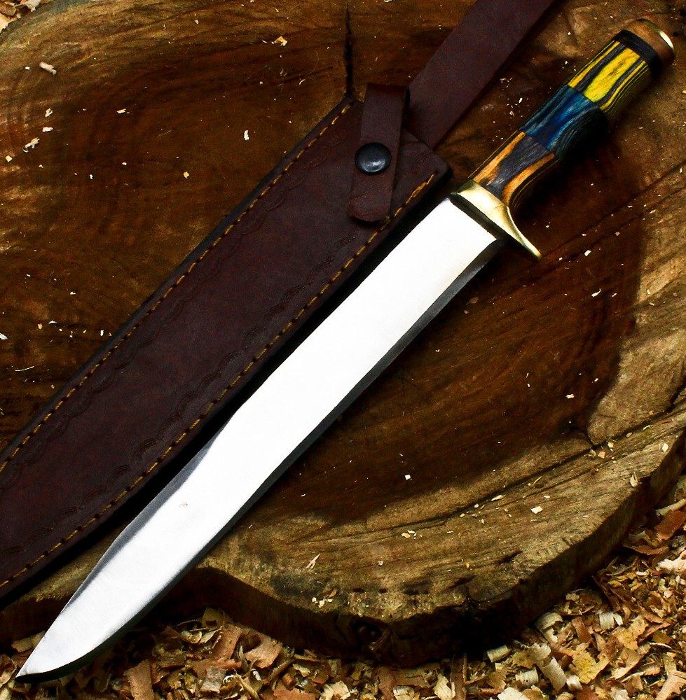 AB HILL & CREEK Handmade D2 Hunting Large Chopper Hunting Camping Sport Knife