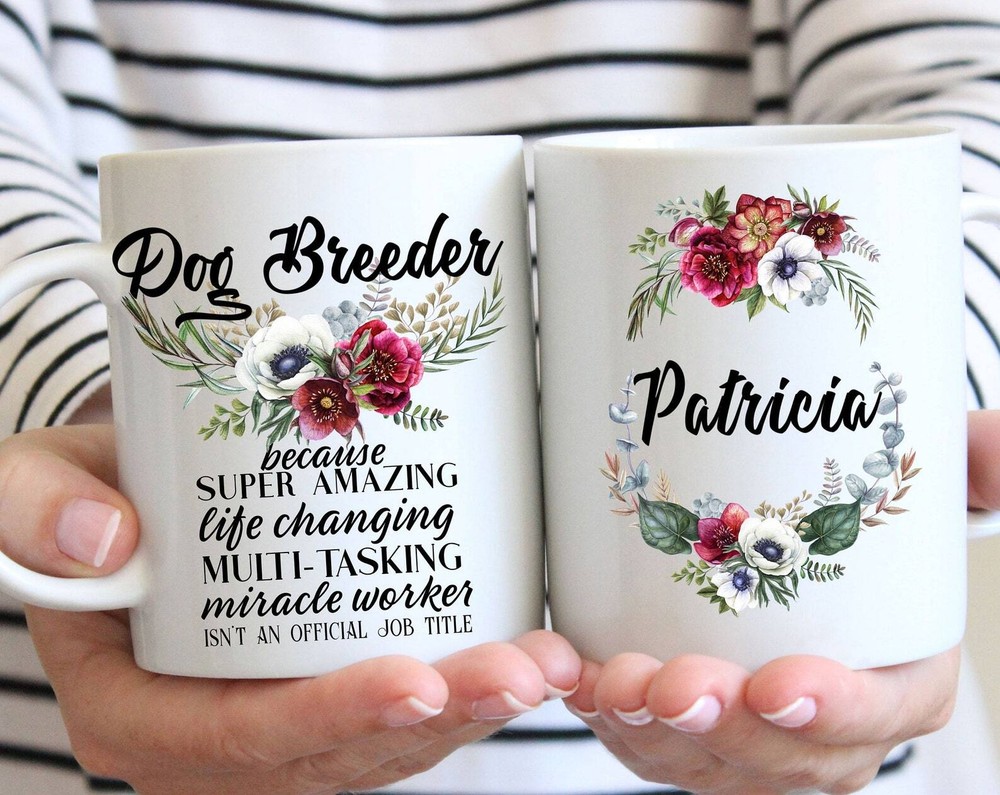 Personalized Dog Breeder Gift Mug For Women L Retirement Thank You Appreciation
