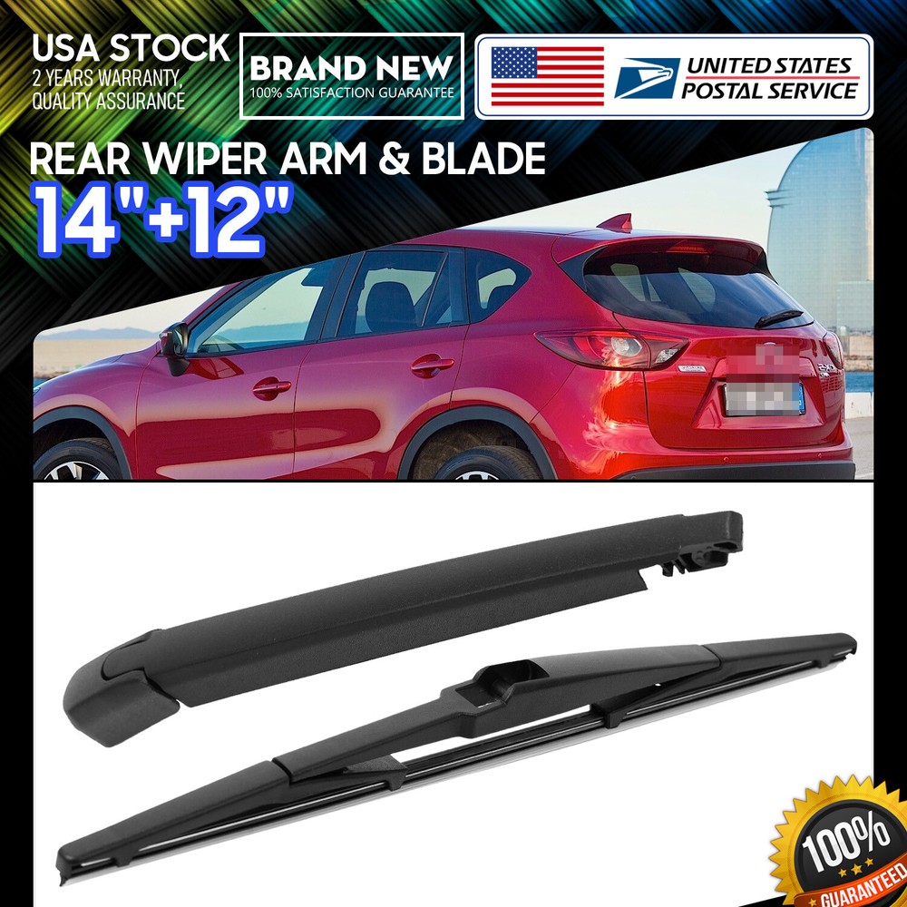 Rear Window Wiper Arm and Blade Set 14+12 Inch OEM Quality Replacement 85241-0E010
