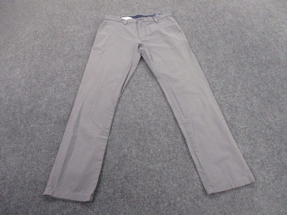 Vineyard Vines Pants Adult 30 X 32 Gray Chino Club Preppy Straight Casual Mens