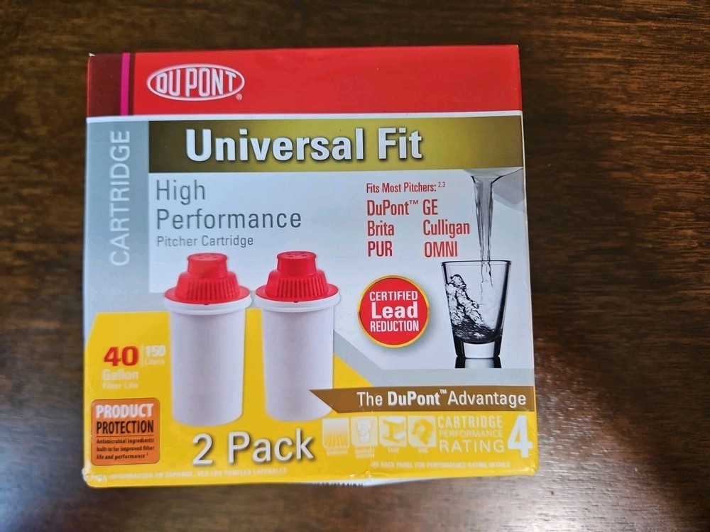 DuPont High Performance Pitcher Cartridge Filter Fit Brita Pur Culligan WFPTC102