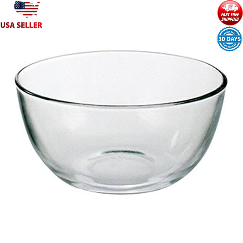 6-piece clear glass bowl set for cereal soup salad dessert US-made