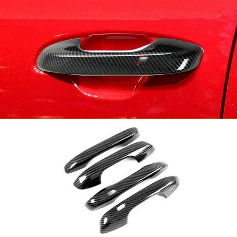 For Kia Sorento 2021-25 Carbon Fiber Exterior Side Door Handle Cover Shell Trim