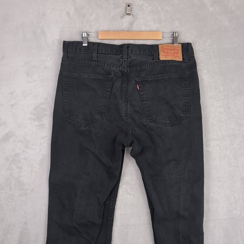Levi 516 Men's Denim Jeans Size W38 L30 Straight Leg Black Levi's