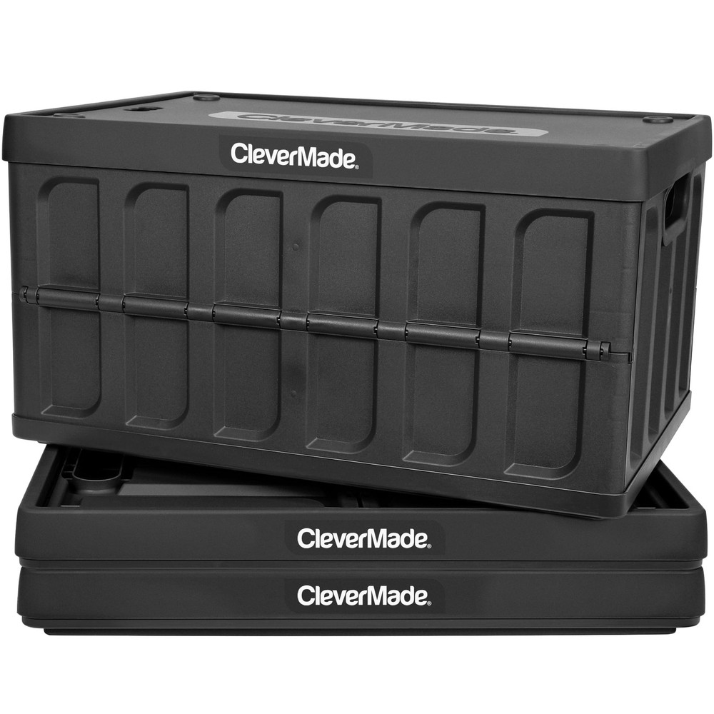 Best Collapsible Storage Bins with Lids Obsidian 3 Pack 46L Plastic Containers for Space Saving