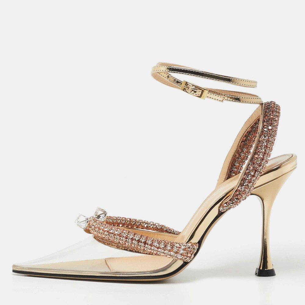 Mach & Mach Crystal Embellished Georgia PVC Pumps Size 36