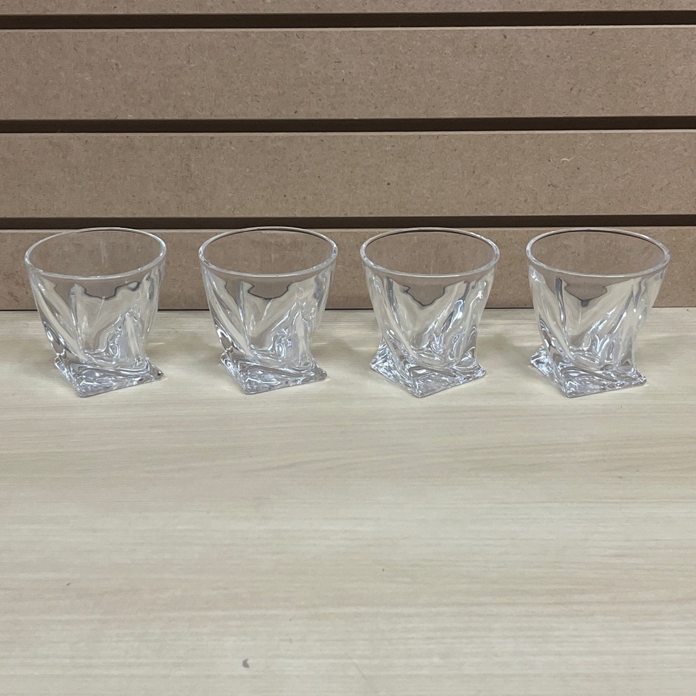 Mikasa Crystal Motion Double Old Fashioned Whiskey Glasses Set Of 4 Barware