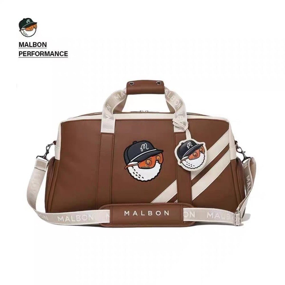 Malbon Golf Boston Bag With Shoulder Strap Sports Travel