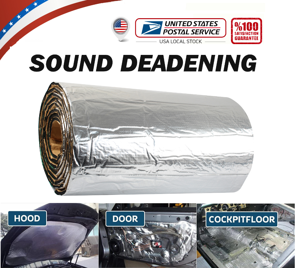 4M x42cm Sound Deadener Heat Shield For Car Firewall Hood/Floor Insulation Mat