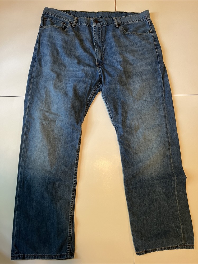 Levis Jeans Mens 40x30 505 Straight Leg Denim Casual