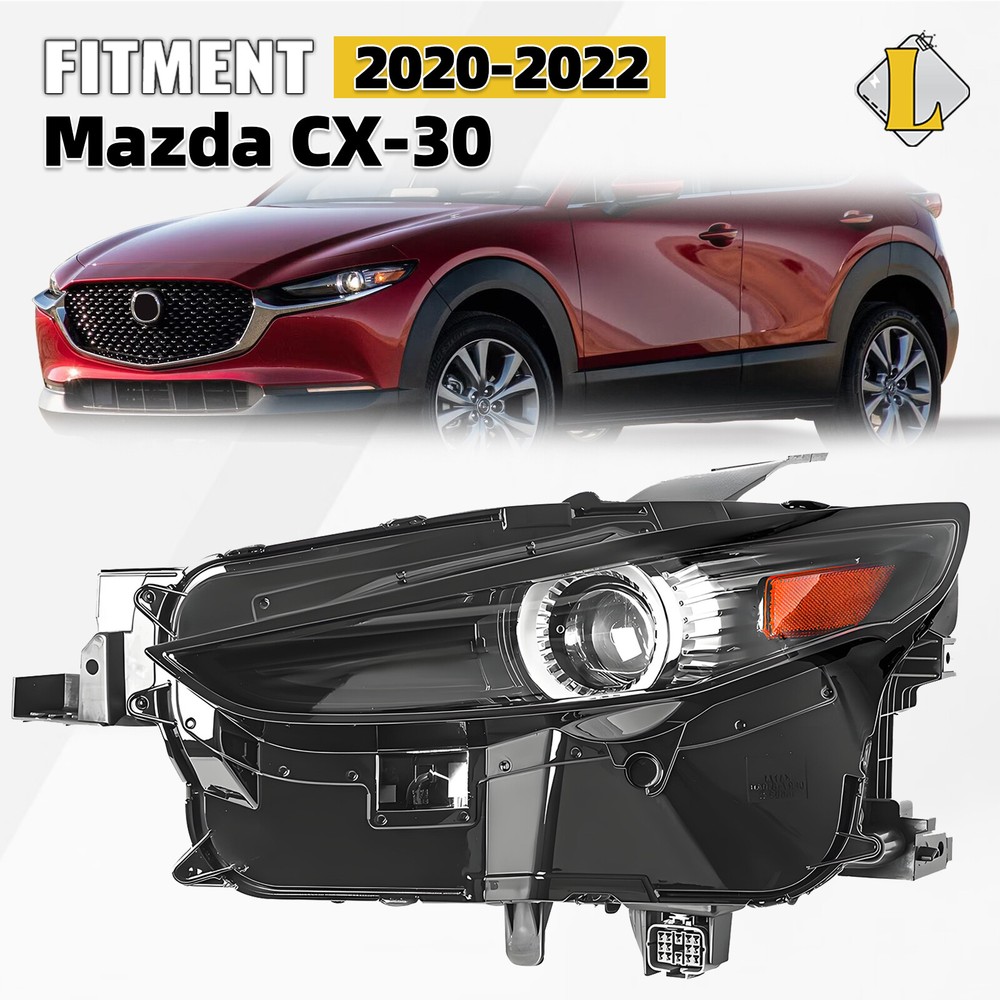 2020-2022 Mazda CX-30 Full LED Headlight Left Driver Side No AFS-image
