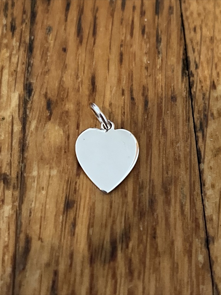 VINTAGE! TIFFANY & CO. BLANK STERLING SILVER EXTRA SMALL HEART TAG CHARM PENDANT