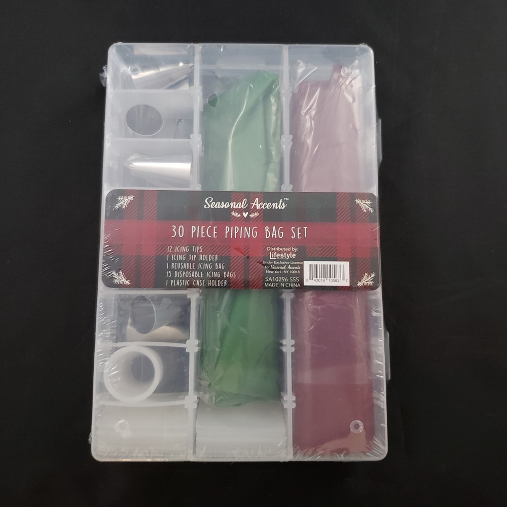 30-Piece Seasonal Accents Cake Decorating Kit for Cupcakes & Cookies NIP-image