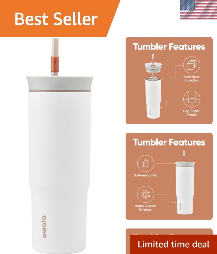 Elegant 24 oz Stainless Steel Insulated Tumbler with Leakproof Lid